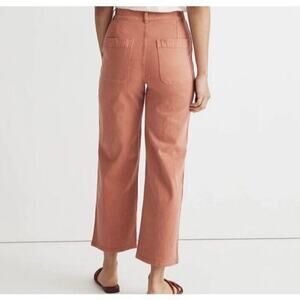 Madewell Emmett Wide-Leg Crop Pants Peachy Orange Size 37